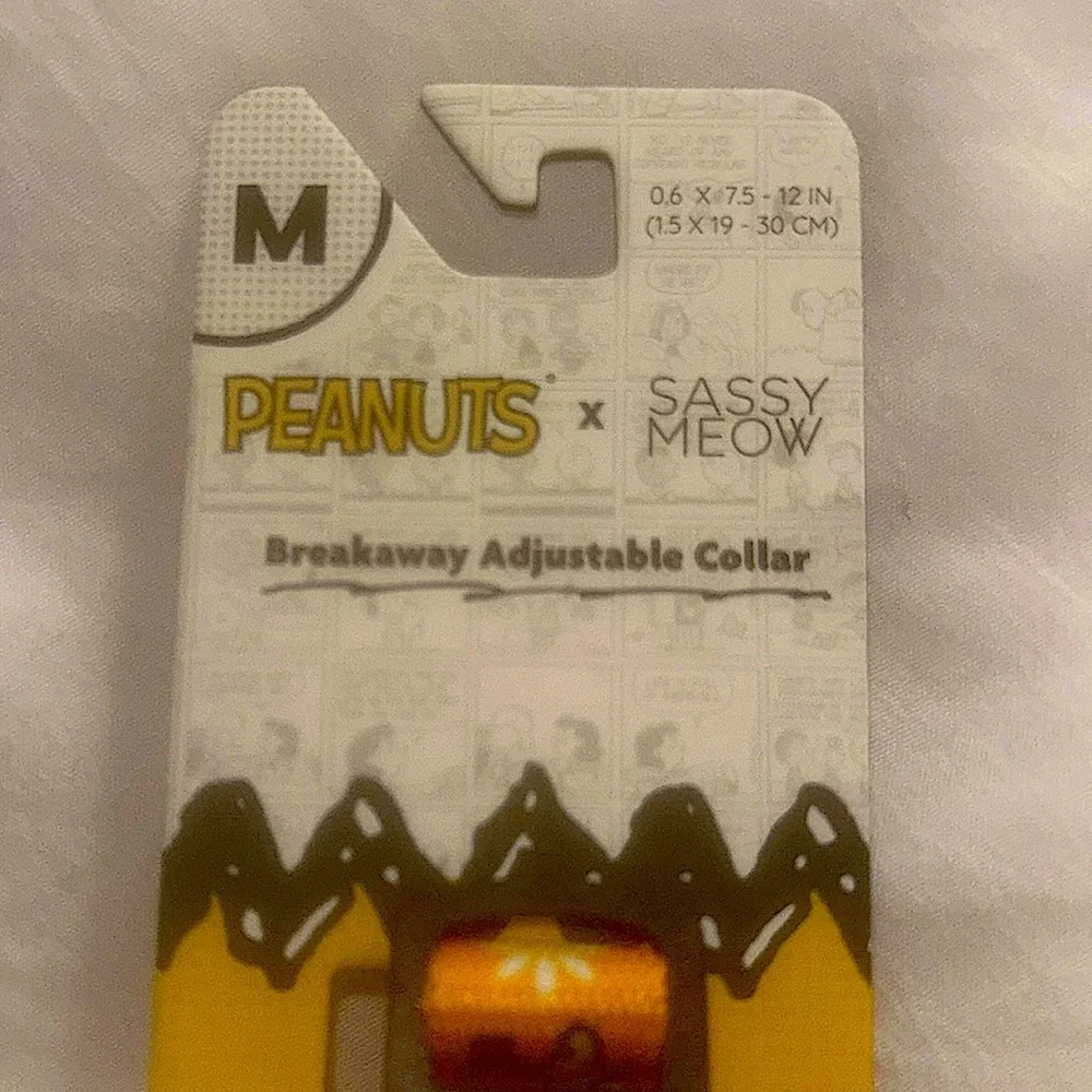Sassy Meow Peanuts Woodstock Cat Collar (M) and Matching Leash 6ft